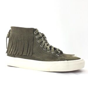 Vans Mens SK8-Hi Sneakers Suede Moccasin Green Port Royal Sz 7 Men / 8.5 Women